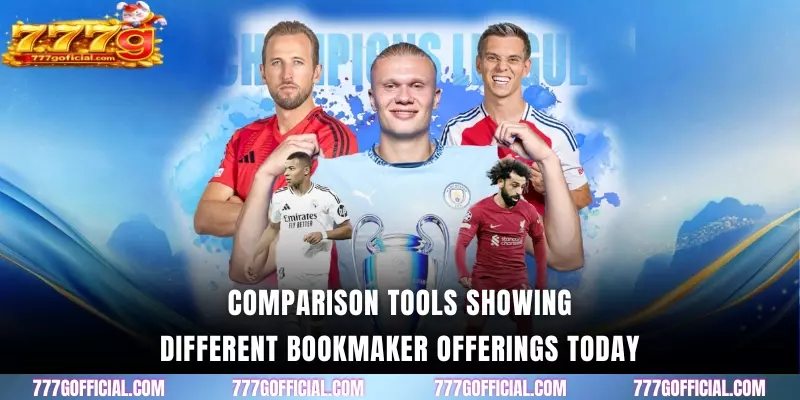 Comparison tools showing different bookmaker offerings today