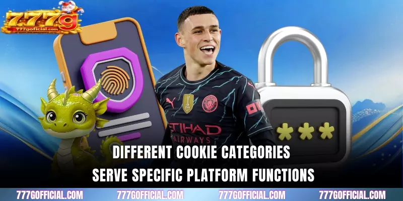 Different cookie categories serve specific platform functions